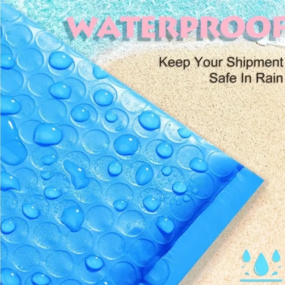 11”x9.29”Bright Blue Bubble Mailers 10for$10SturdyWater Resistant Free Stickers
